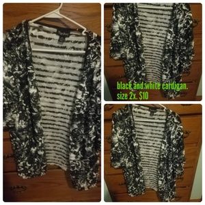 Black and white cardigan